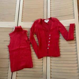 Joseph A Tank and Cardigan Set. Medium